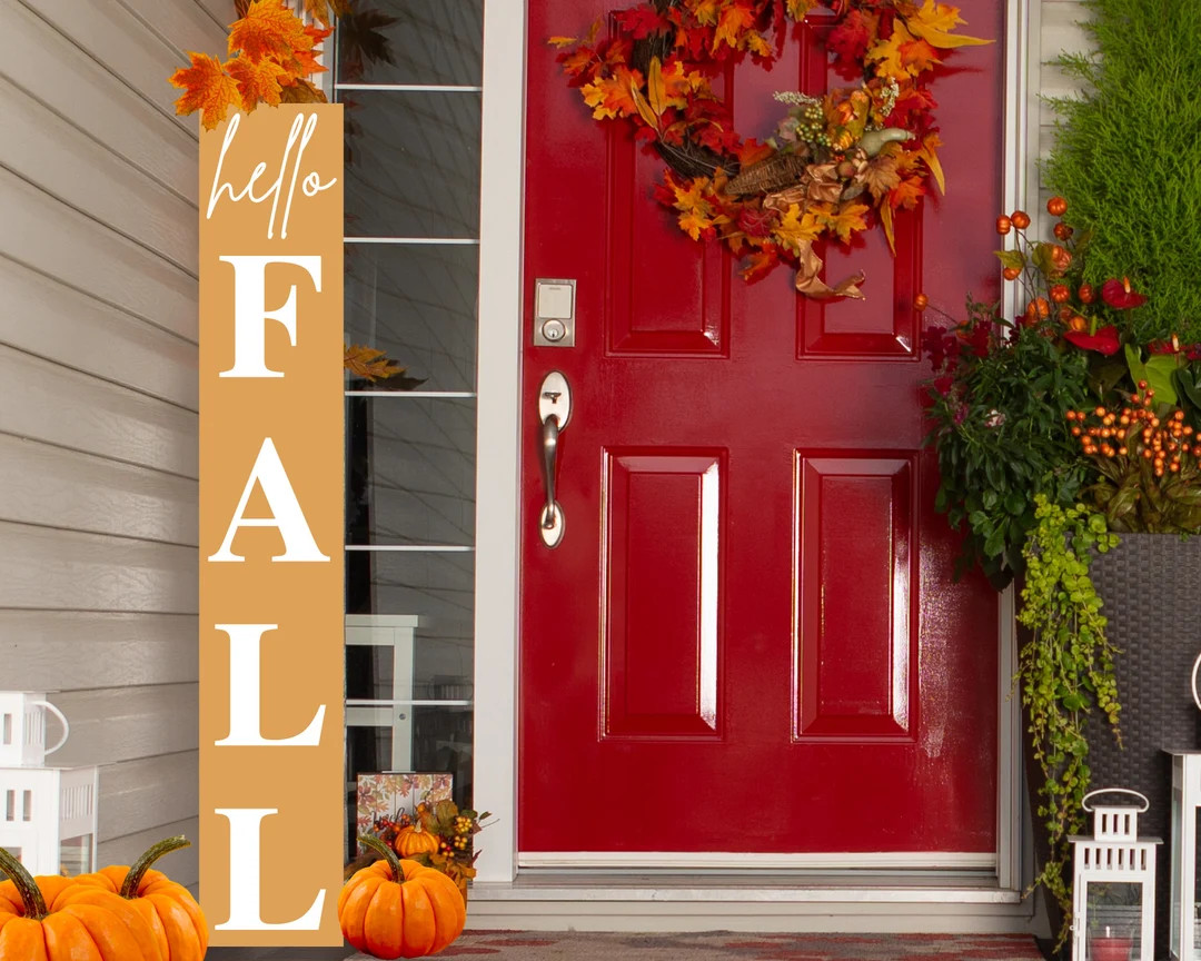 Hello Fall Porch Sign Fall Decor Fall Decorations Signs - Etsy | Etsy (US)