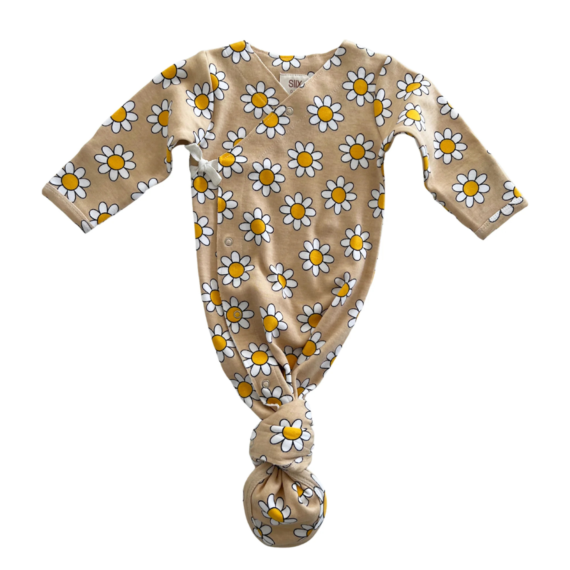 Daisy Pop Biscotti / Organic Kimono Knot Gown | SpearmintLOVE