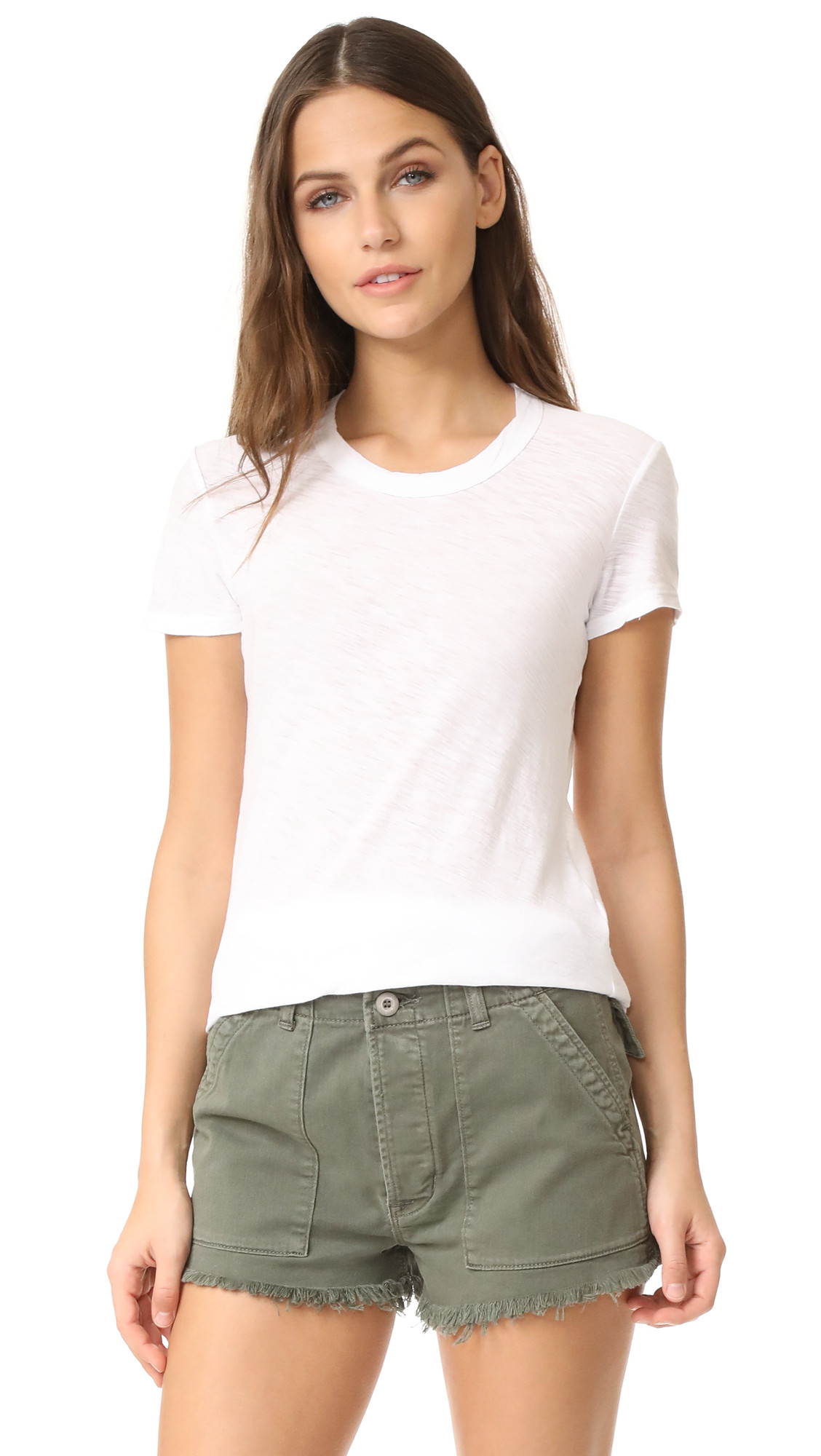 Sheer Slub Crew Neck Tee | Shopbop