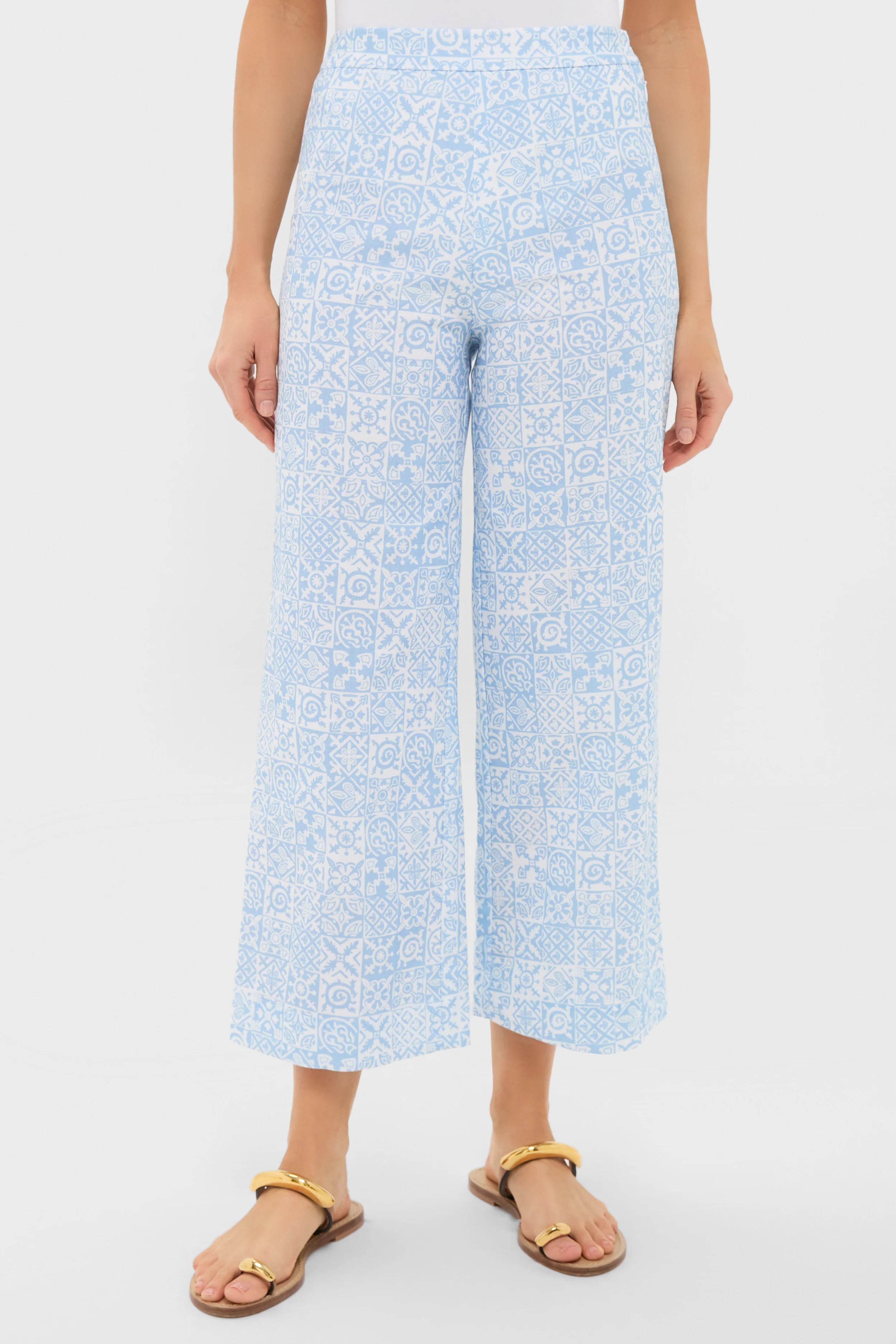 Blue Checkerboard Cropped Pant | Tuckernuck (US)