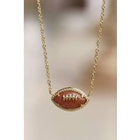 Kendra Scott Football Short Pendant Necklace in Gold | Glik's