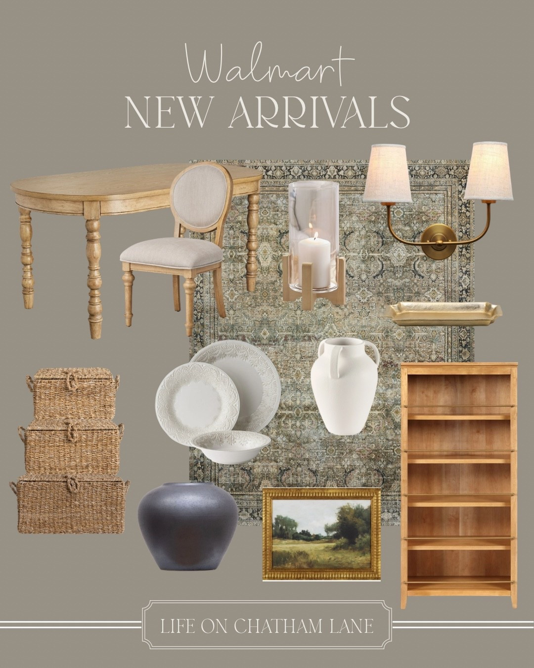 Walmart new arrivals I am loving!  This new Pioneer Woman vintage style dining table and chairs is so pretty!  Lots of pretty vases, vintage inspired art, and woven texture accents! 

#LTKHome