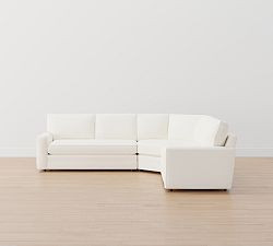 Pearce Square Arm 3-Piece L-Shaped Wedge Sectional (118"–126.5") | Pottery Barn (US)