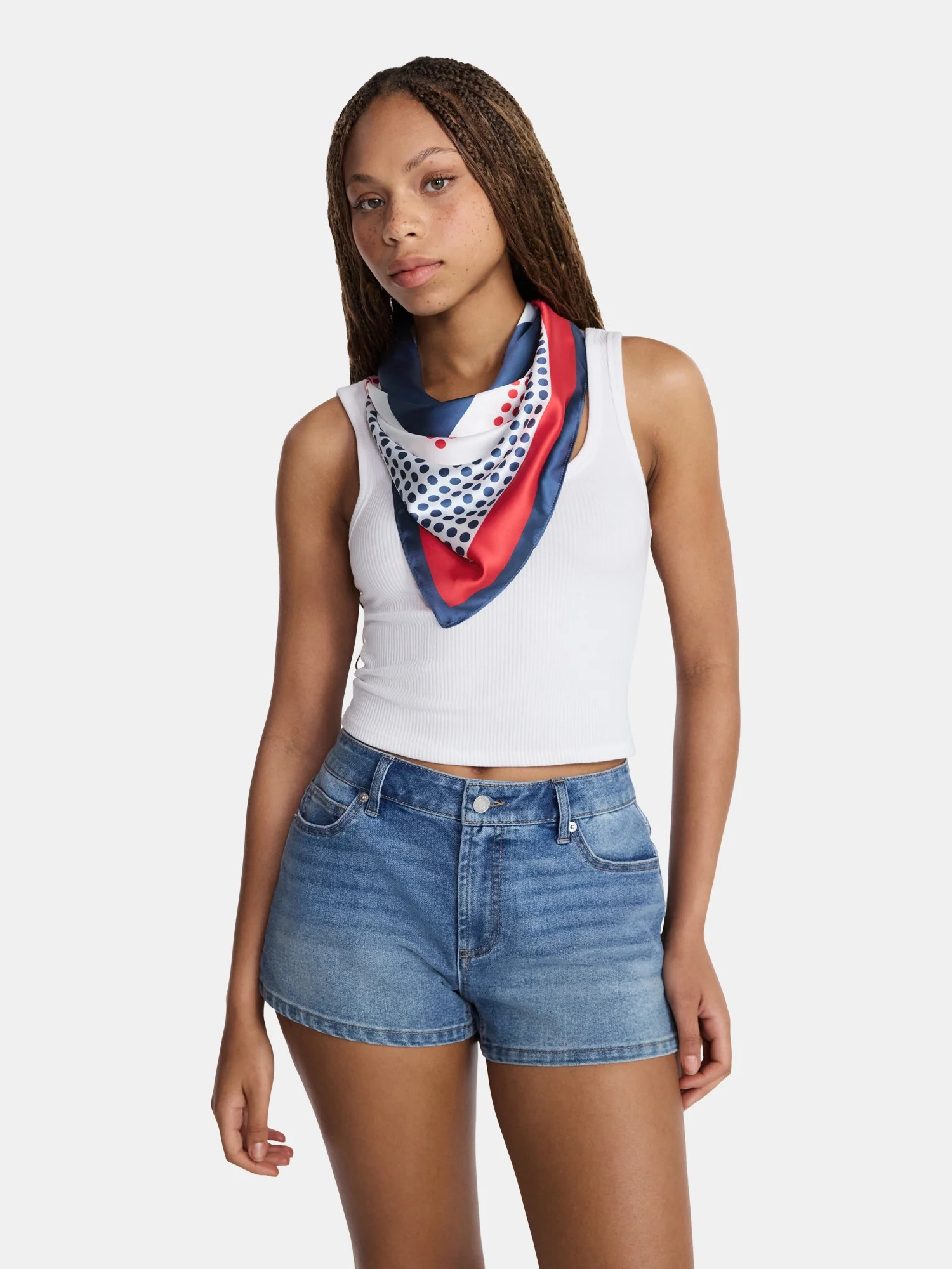 No Boundaries Women's Americana Print Square Scarf | Walmart (US)