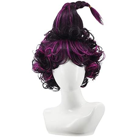 Topcosplay Women's Wig Halloween Costume Cosplay Purple Wigs with Braid | Amazon (US)