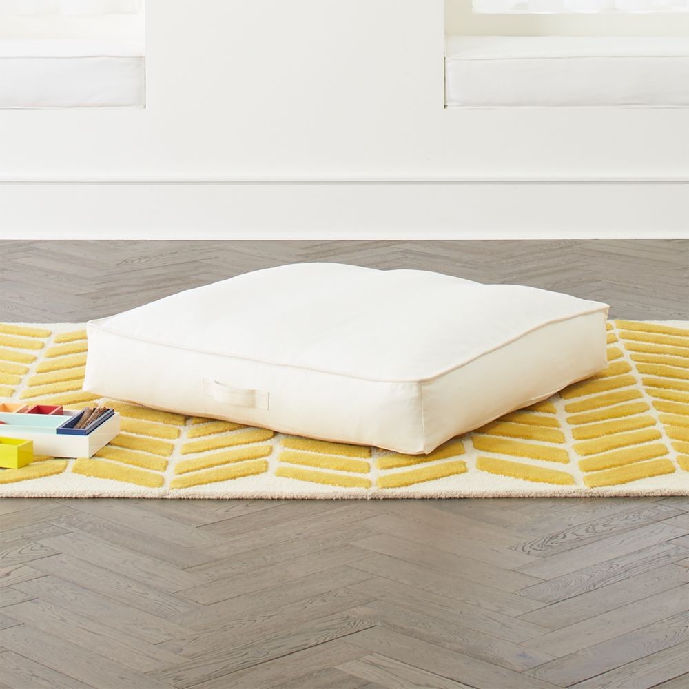 White Teepee Floor Cushion | Crate & Barrel