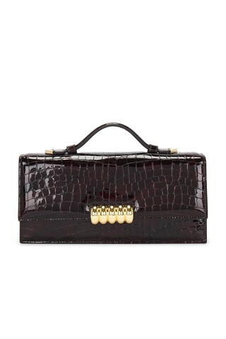 retrofete Phoebe Clutch in Burgundy Croc from Revolve.com | Revolve Clothing (Global)