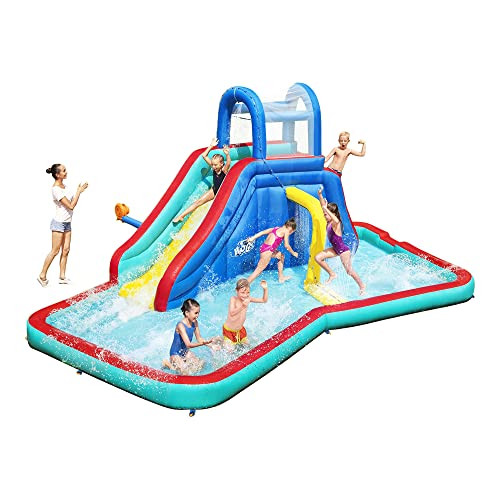 Bestway H2OGO! Waterfall Waves Mega Water Park | Inflatable Slide and Pool Fits Up to 6 Children | Amazon (US)