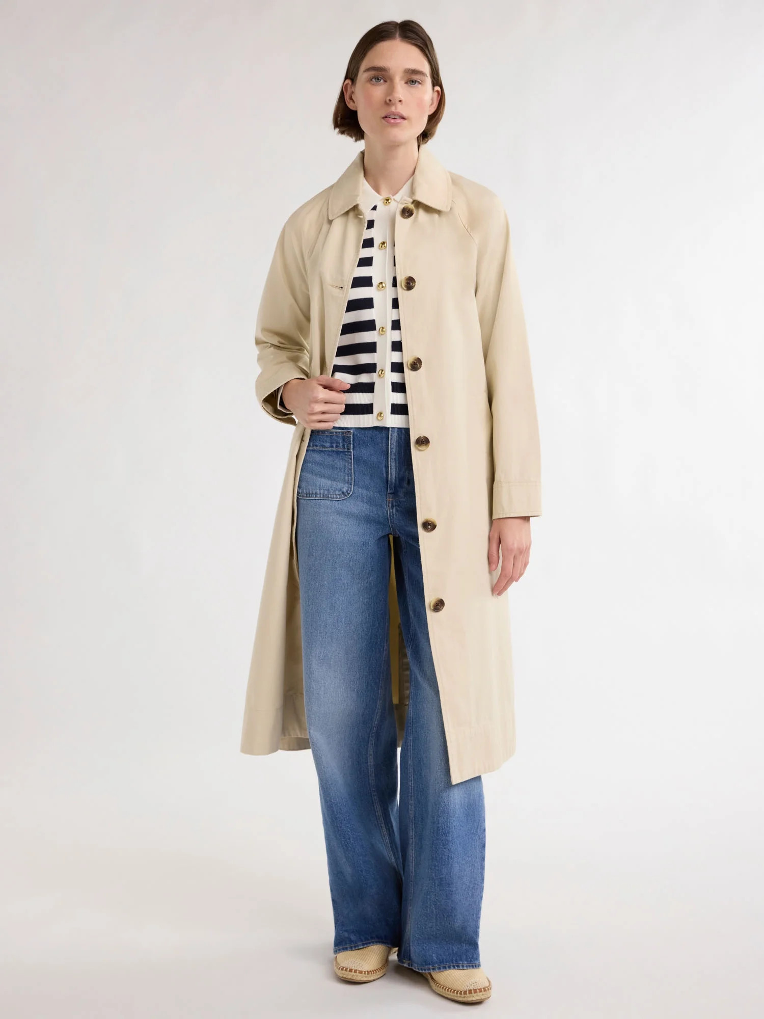 Free Assembly Women’s and Women's Plus Cotton Trench Coat, Sizes XS-4X | Walmart (US)