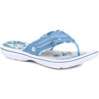 Pavers Women's Touch-Fastening Toe Post Sandals in Blue | Size: 5 | Debenhams UK