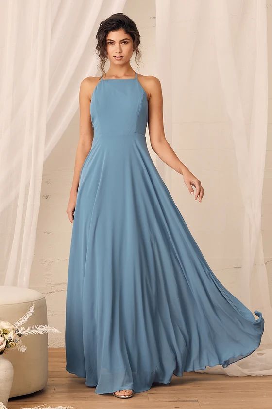 Mythical Kind of Love Slate Blue Maxi Dress | Lulus (US)