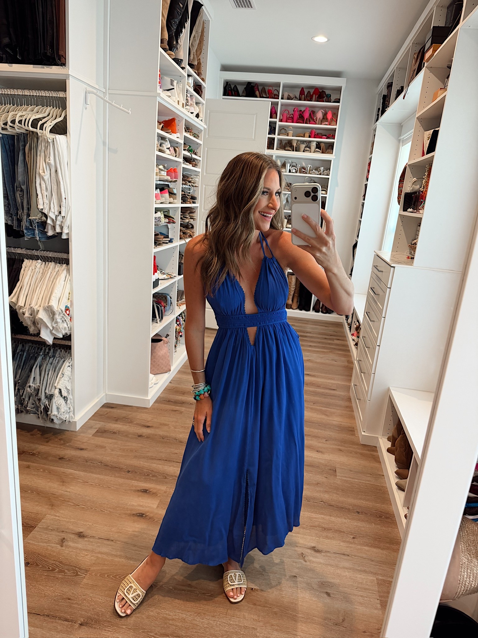 In a small dress, sandals, bracelets and accessories - fits tts.

#LTKgrwm #LTKootd #LTKSeasonal