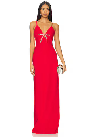 Cinq a Sept Adele Gown in Warm Cranberry from Revolve.com | Revolve Clothing (Global)