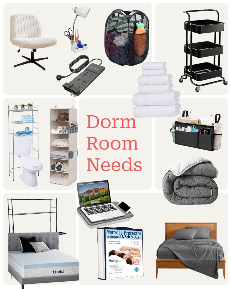We recommend waiting to buy some things for a dorm until getting a room assignment and a roommate.

After all, there are some things that you don’t need two of so you can split who brings what between roommates (rugs, TV, fridge, microwave, etc.)

There are some things that some colleges will provide in the room.

There are some things that are allowed at one college and not allowed at another.

Every college provides slightly different furnishings, and that can even change from one dorm to another.

And students need different things depending on the style of bathroom (hall vs suite), and room (individual room in a suite or shared dorm room).

BUT!

There are some ESSENTIALS students will use no matter where they go.

Spread out buying things now to make it feel easier on your budget and get started with the essentials.

We’re sharing 15 things all six of our college students used and loved. 

#collegebound #dormshopping #dormroom #dormessentials #collegeshopping #amazonfinds

#LTKStyleTip #LTKU #LTKHome