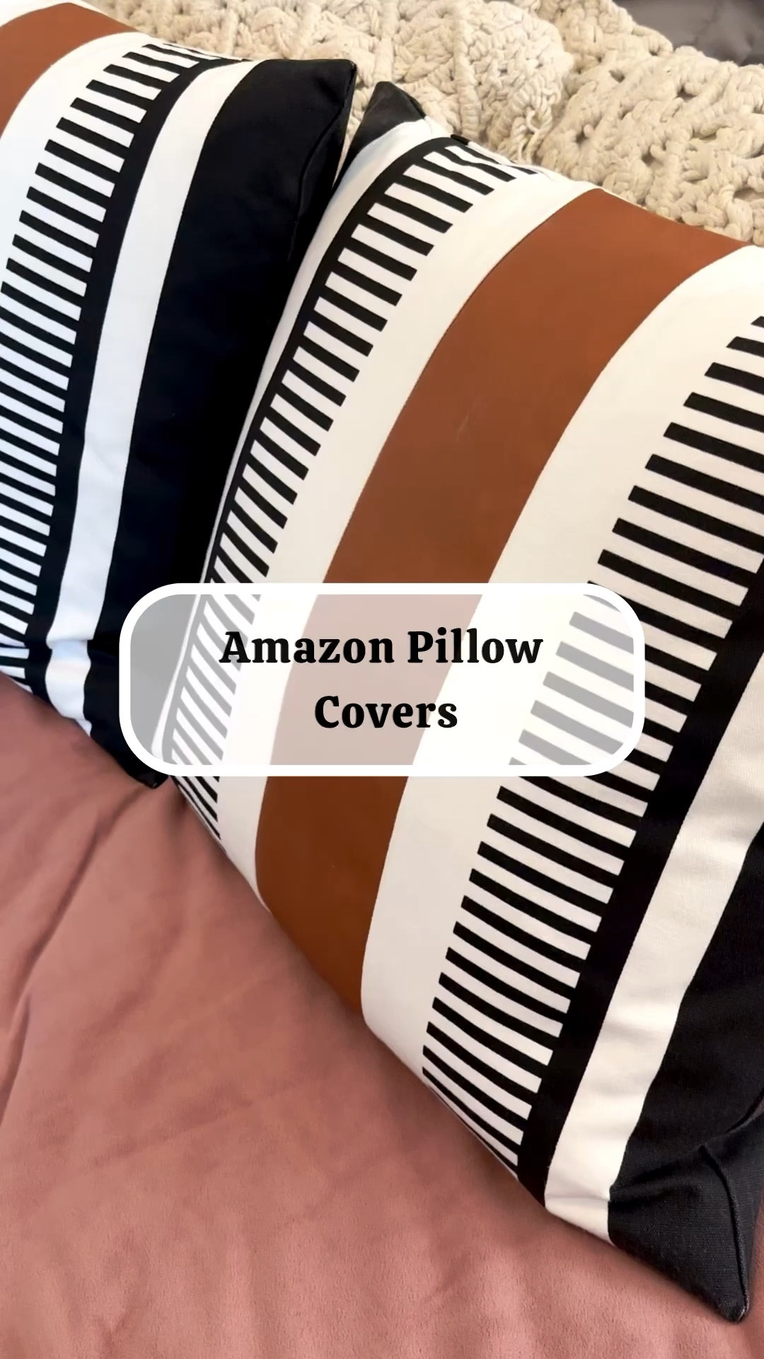 Amazon home decor , Amazon pillow covers , Amazon pillow cover for bed , Amazon bed decor throw pillows , Set of 2 Black White Boho Pillow Cover with Leather Modern Couch Pillow Covers 22x22 inch Farmhouse Stripe Pillowcase for Couch Bed

#LTKmomlife #LTKHome #LTKSaleAlert