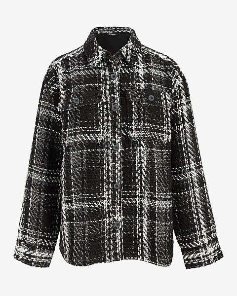 Tweed Shirt Jacket | Express