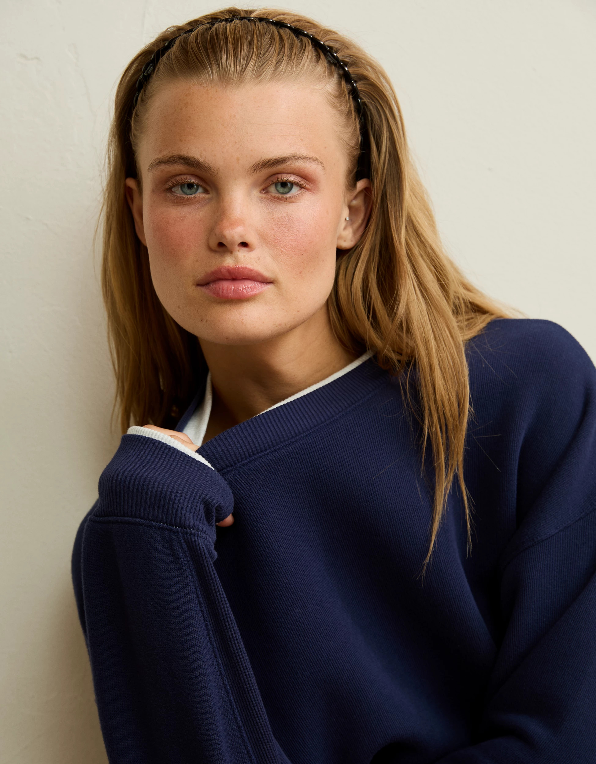 AE Twice As Nice Crew Neck Sweatshirt | American Eagle Outfitters (US & CA)