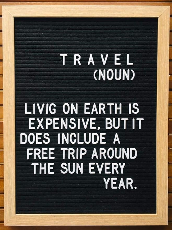 Letter Board 16 x 12 inch, Oak Frame, Black Felt, Letter Board, precut, New | Amazon (US)