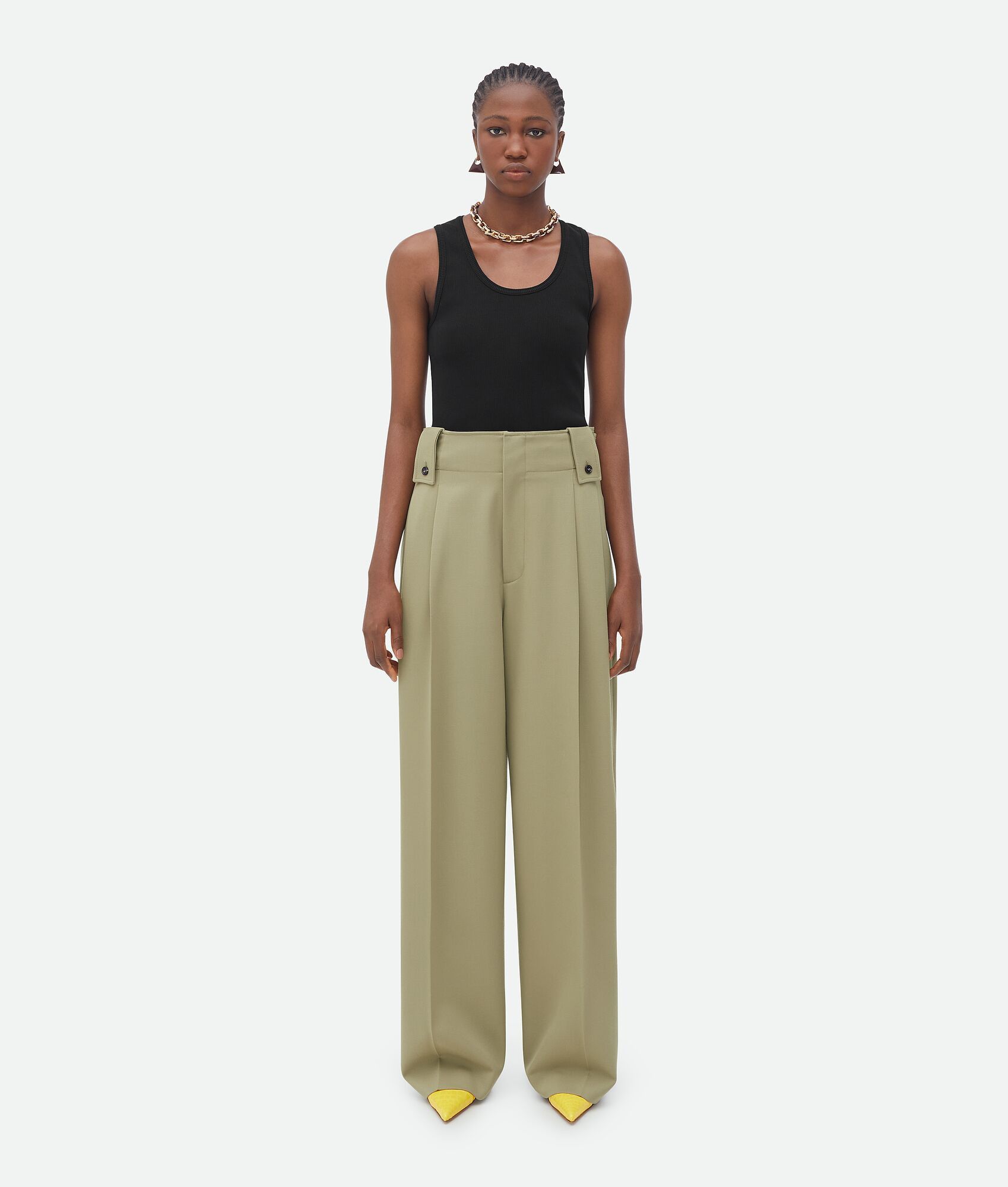 wide leg cotton pants | Bottega Veneta