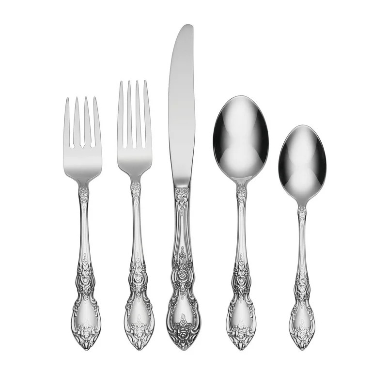 Oneida Wordsworth 45-Piece Mirror 18/0 Stainless Steel Flatware Set (Service for 8) | Walmart (US)