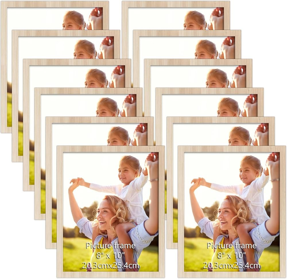 CRUGLA 12 Packs 8x10 Magnetic Picture Frames for Refrigerator 12 Packs, Modified Magnetic Sheet w... | Amazon (US)