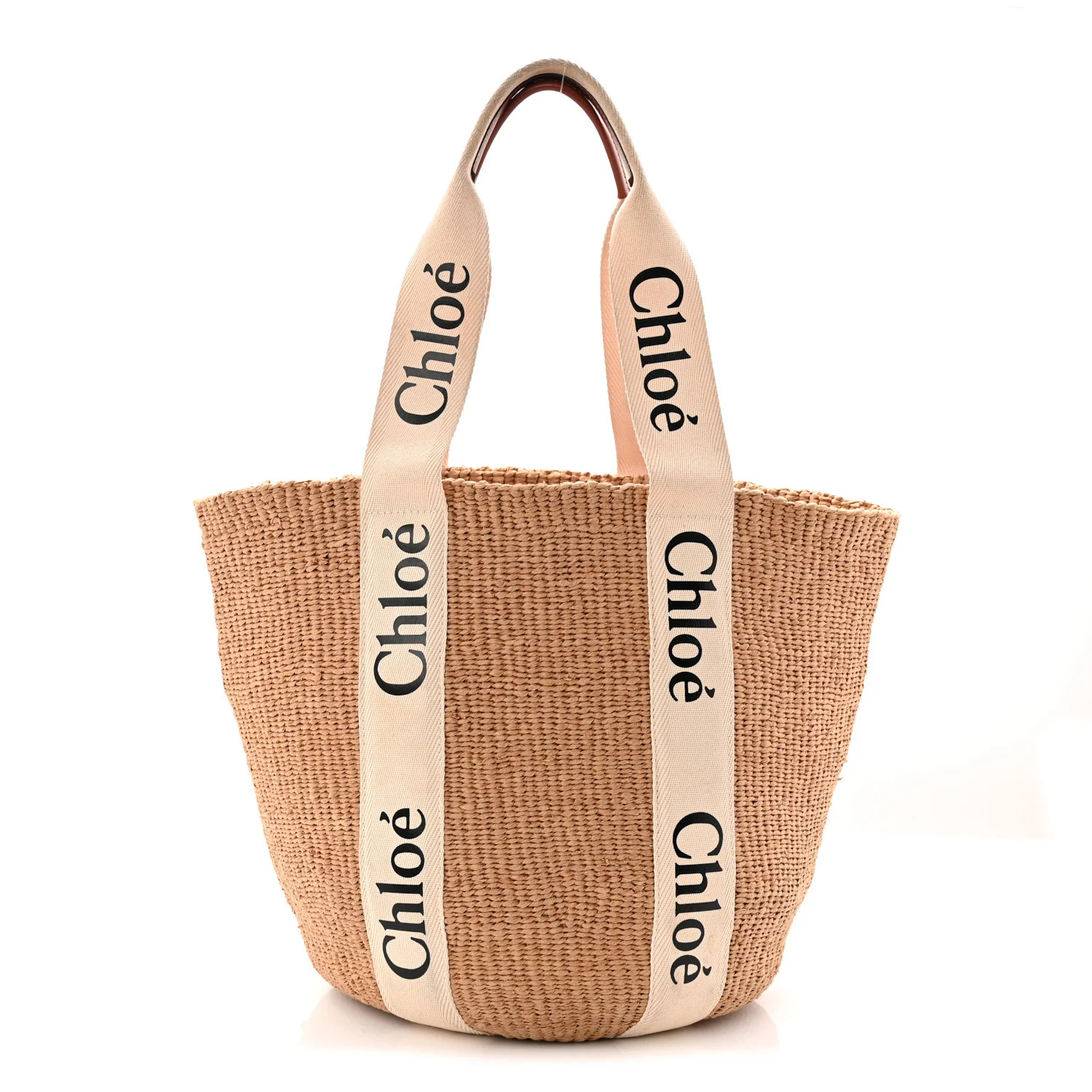 Raffia Large Woody Tote White | FASHIONPHILE (US)