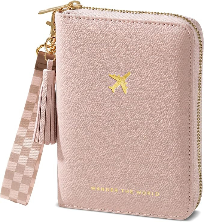 Beautiful Passport Holder for Travel with Wristlet Strap - All-in-One Wallet for Women with Card ... | Amazon (US)