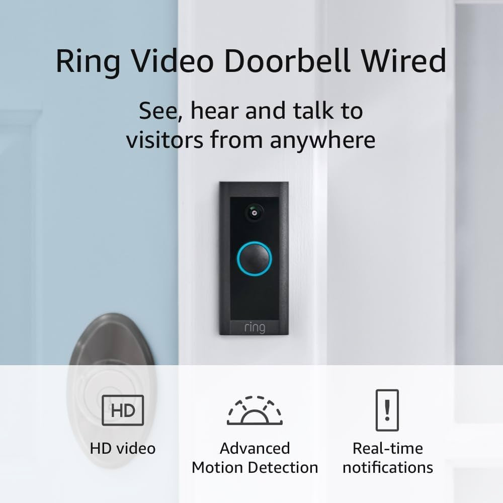 Ring Video Doorbell Wired | Use Two-Way Talk, advanced motion detection, HD camera and real-time ... | Amazon (US)