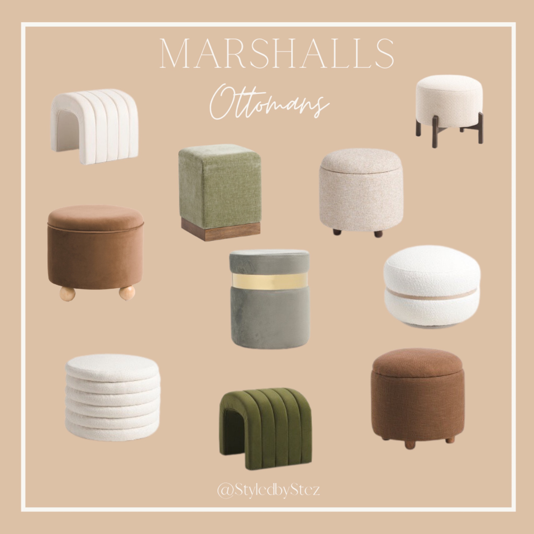 Ottomans, footstools

#LTKhome #LTKfindsunder100