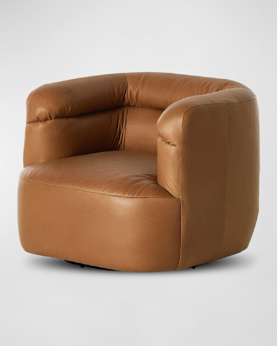 Gerrie Leather Swivel Chair | Neiman Marcus