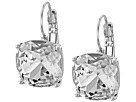 Kate Spade New York - Small Square Leverbacks (Clear/Silver) - Jewelry | Zappos