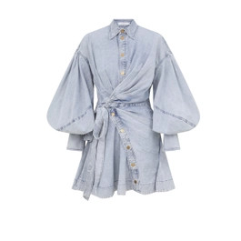 Rebellion Denim Wrap Mini | ZIMMERMANN (US, CA, EU, MENA)