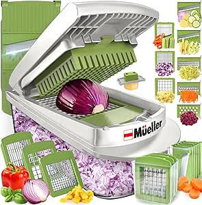 Mueller Pro-Series 10-in-1, 8 Blade Vegetable Chopper, Onion Mincer, Cutter, Dicer, Egg Slicer wi... | Amazon (US)