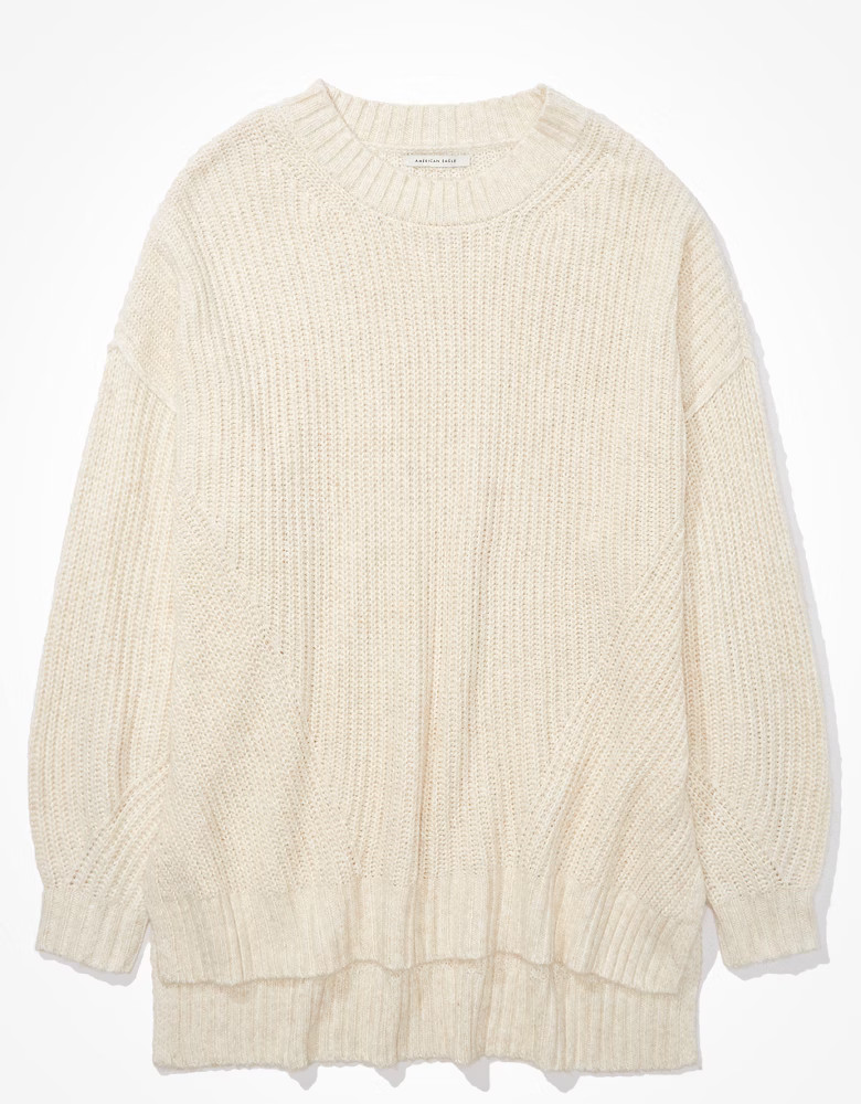 AE Oversized Dreamspun Crew Neck Sweater | American Eagle Outfitters (US & CA)