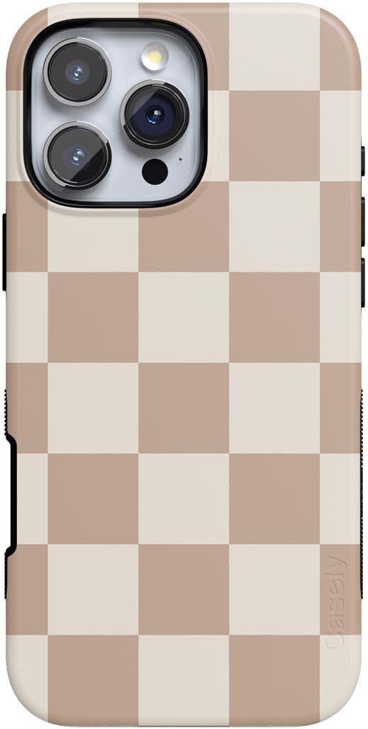 Casely iPhone 16 Pro Case | Fit Check | Neutral Checkerboard Checkered | Compatible with MagSafe ... | Amazon (US)
