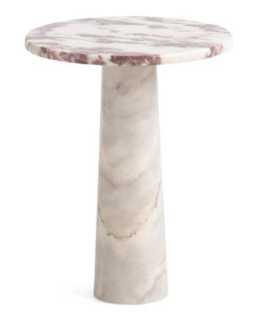 18x14in Solid Marble Table Accent Table | TJ Maxx