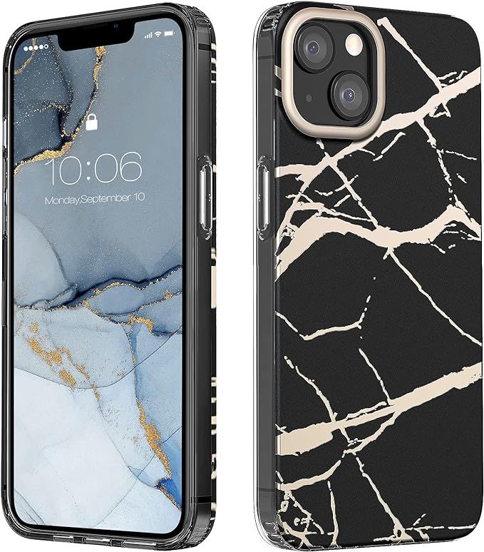 MATEPROX Compatible with iPhone 13 case Marble Design Slim Thin Stylish Geometric Cover for iPhon... | Amazon (US)