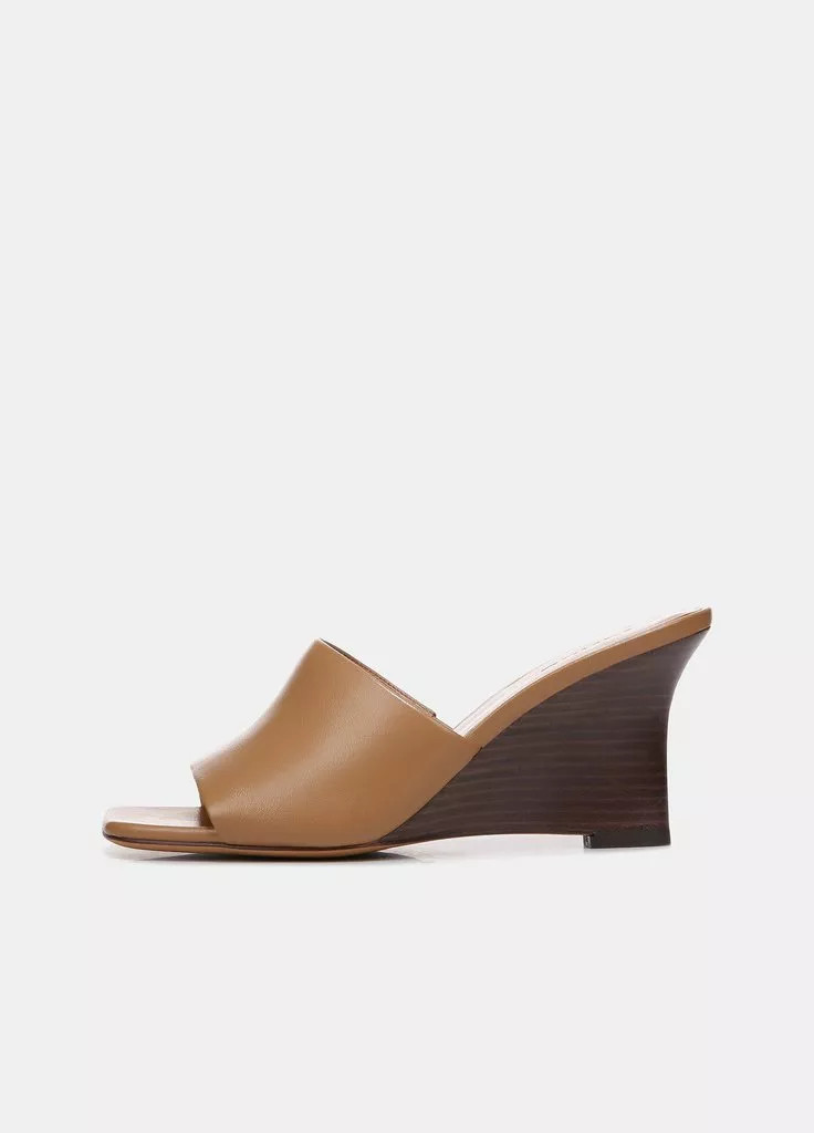 Buy Pia Leather Wedge Sandal for USD 162.50 | Vince | Vince LLC
