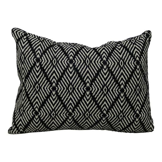 Better Homes & Gardens Diamond Outdoor Throw Pillow, 13" x 19", Black & Ivory - Walmart.com | Walmart (US)