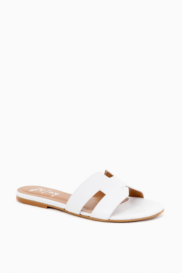 Exclusive White Leather Alibi Sandals | Tuckernuck (US)