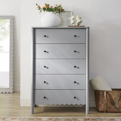Modway Emmeline Scalloped 34" 5 Drawer Chest | Ashley