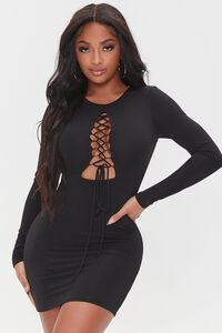 Lace-Up Bodycon Mini Dress | Forever 21 | Forever 21 (US)