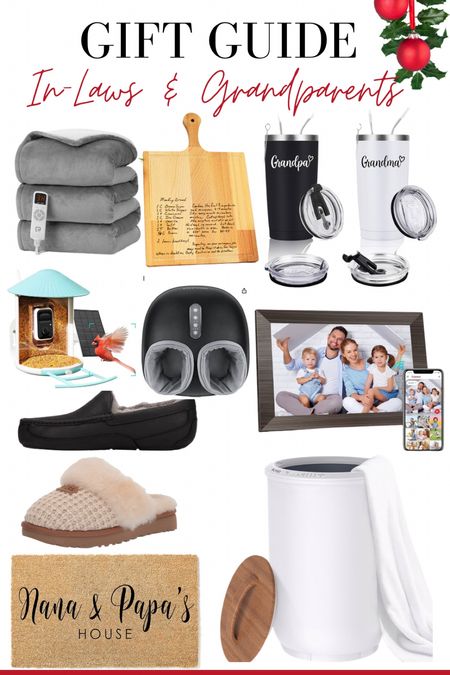 Gift Guide: in-laws and grandparents

Christmas gifts, in-laws gift guide, grandparents gift guide, Amazon Christmas, Ugg, towel warmer, heated blanket, picture frame

#LTKHoliday #LTKGiftGuide #LTKfamily