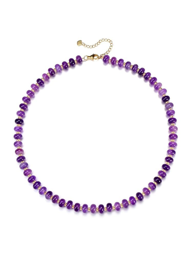 CrystalTears Beaded Gemstone Necklace for Women, Womens Colorful Boho Stone Bead Choker Necklace,... | Amazon (US)