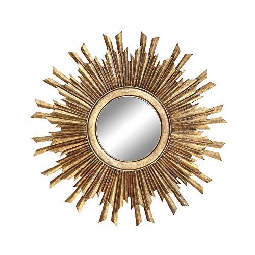 Creative Co-Op Round Sunburst Wall Mirror with Gold Finish | Amazon (US)