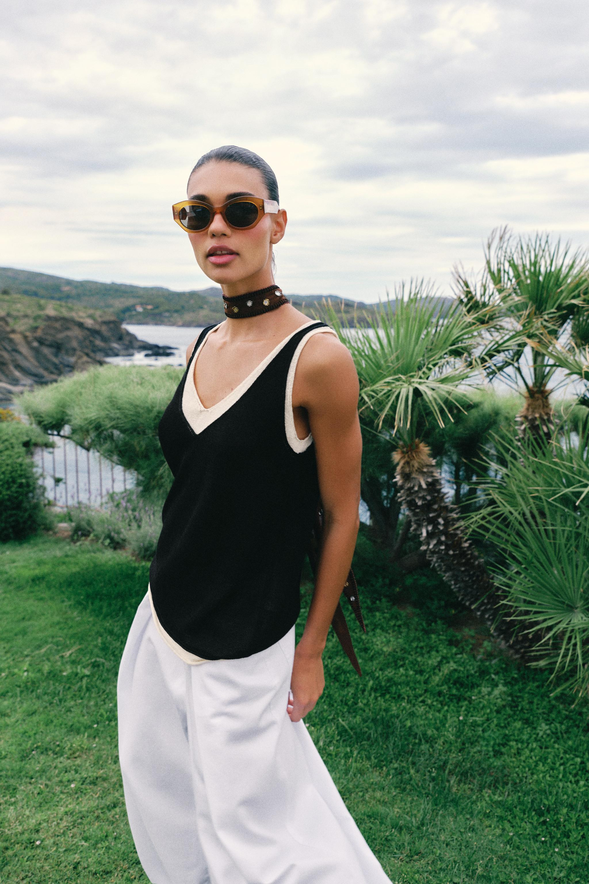 CONTRAST KNIT TOP | Zara UK