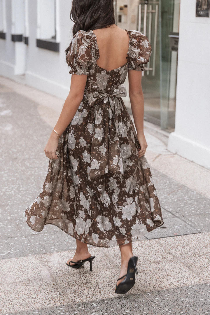 Farryn Maxi Dress - Brown/Grey | Petal & Pup (US)