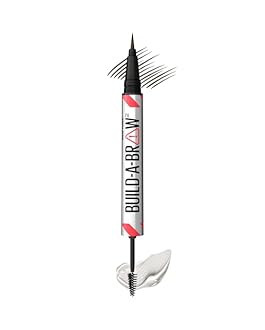 Maybelline Build-A-Brow 2-in-1 Brow Pen and Sealing Brow Gel, Eyebrow Makeup for Real-Looking, Fuller Eyebrows, Black Brown, 1 Count | Amazon (US)