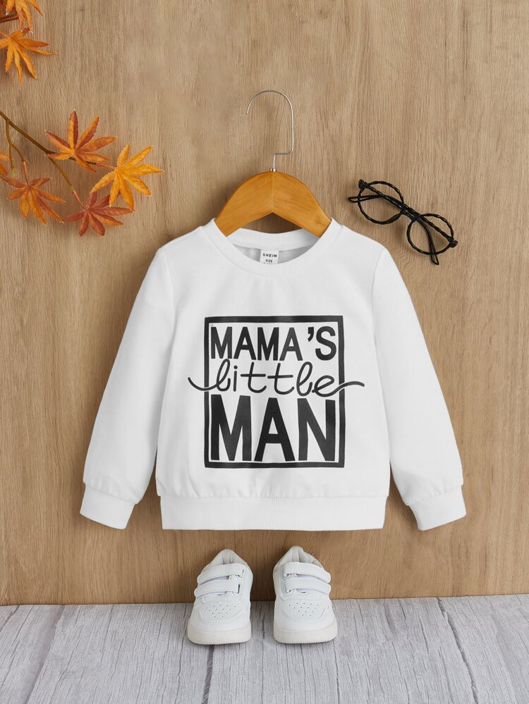 SHEIN Baby Slogan Graphic Sweatshirt | SHEIN