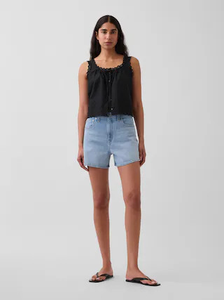 3.5" High Rise Relaxed Straight Denim Shorts | Gap (US)